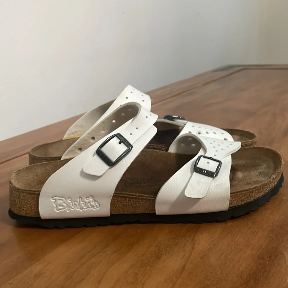 Birkenstock Birki’s Padded Slide Sandal White Freeport Size 8   39